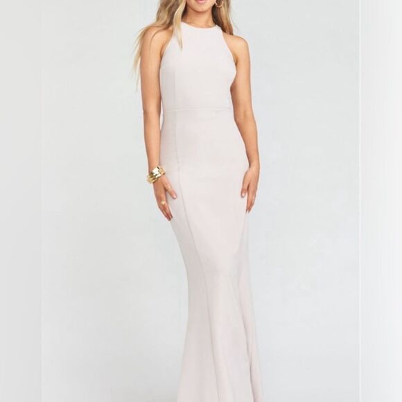 Show Me Your MuMu Chicago High Neck Wedding Floor Length Gown M - Picture 2 of 11